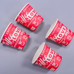 أكواب ورقية تيك أواي مفردة الشكل تُستخدم لمرة واحدة أكواب للمشروبات من المُصنع