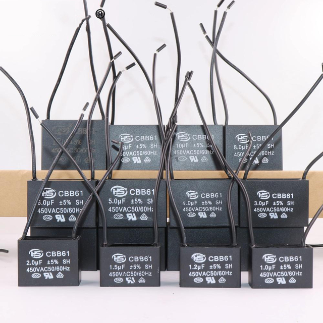 5PCS CBB61 Fan Starting Capacitor 450V 0.8uF 1uF 1.2uF 1.5uF 1.8uF 2uF 2.5uF 3uF 3.5uF 4uF 5uF 6uF 7uF 8uF 10uF Fan Ceiling