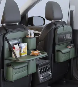بو الجلود مقعد السيارة الخلفي جيب السيارات المقعد الخلفي عالمي ، منظم السيارة