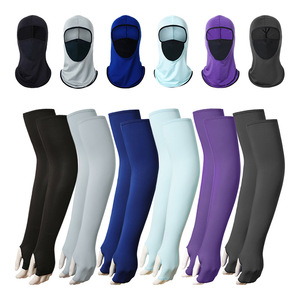 Masque facial de cyclisme, manches de protection solaire, ensemble deux pièces, anti-UV, respirant, séchage rapide, unisexe, pour sports de plein air, couvre-chef de cyclisme - Product Image 3