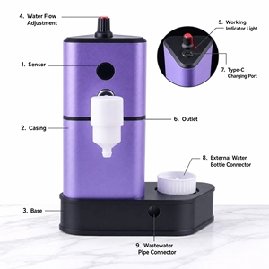 Machine de nettoyage professionnelle de haute qualité pour aiguilles de tatouage électriques, machine de nettoyage pour maquillage permanent, rinçage automatique de l'encre colorée - Product Image 1