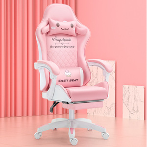 <span class=keywords><strong>Silla</strong></span> <span class=keywords><strong>Gamer</strong></span> Giratoria Blanca de Cuero PU Estilo Racing con Diseño de <span class=keywords><strong>Cinnamoroll</strong></span>, Estructura de Acero Inoxidable, Elevación a Gas de 3 Niveles y Cojín Acolchado - Product Image 4