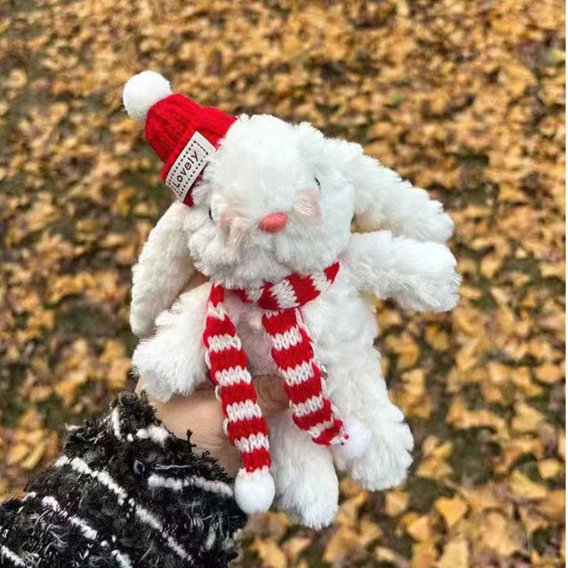 Bufanda roja y blanca-hebilla love-sin rubor-19cm