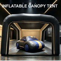 Tente d'exposition gonflable LED personnalisée pour voiture, abri de garage gonflable pour voiture, tente de stand d'exposition gonflable pour salon automobile extérieur