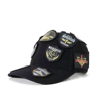 Gorra Trucker de 6 Paneles de Mezclilla Estilo Urbano Deportivo Vintage Personalizada con Logotipo de Letras en Tela Común, Hebilla Dorada de Cobre, Unisex para Adultos