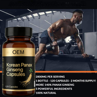 Extrait de Ginseng Rouge Coréen en Marque Blanche OEM/ODM, Extrait de Racine de Panax Ginseng, Capsules de Panax Ginseng Coréen