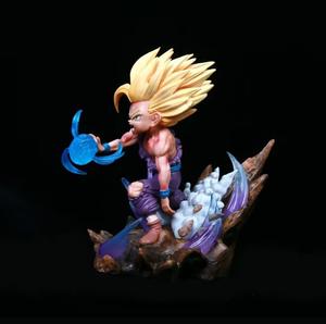 Figura de acción de Gohan de 13 cm, figura de Gohan Burst Super Saiyan en pose herida con modelo de escena, figura de anime de Dragon Ball - Product Image 4