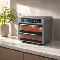 Four électrique double zone personnalisé en gros, four de cuisson multi-plaques grande capacité pour cuisine familiale