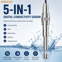 Sonde de conductivité en ligne résistante pour la surveillance du liquide de refroidissement au glycol éthylène, pour centre de données, refroidissement liquide, OEM, IP68, en acier inoxydable