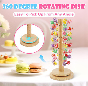 Espositore per <span class=keywords><strong>Caramelle</strong></span> e Dolci in Legno Fatto a Mano, Ecologico e Non Tossico, Rettangolare, per Tavolo da Dessert - Product Image 5