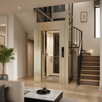 Ascenseur domestique compact et sécurisé pour 2 à 5 étages, idéal pour villas, duplex et résidences privées, installation intérieure et extérieure