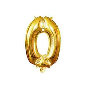 Globo Metálico Número 0 Dorado, Globos Decorativos para Fiestas - Product Image 1