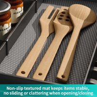 Panier coulissant en métal antirouille avec séparateurs en plastique amovibles pour quincaillerie de cuisine résidentielle modulaire personnalisée