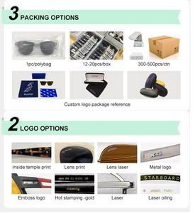 Gafas de sol redondas clásicas Vintage con revestimiento de protección UV ponderable personalizada para hombres y mujeres gafas de sol con montura de Metal azul - Product Image 2