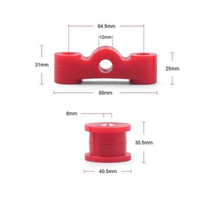 Bujes de Transición de Poliuretano Rojos para Repuestos de Motor Honda Civic Serie D - Product Image 4