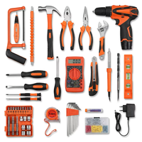 Kit d'outils professionnel CRV complet de 136 pièces pour la maison et l'automobile avec perceuse sans fil, ensemble d'outils multifonctionnels pour mécaniciens