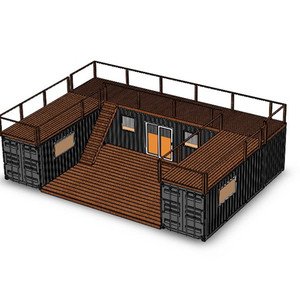 Paquete plano ampliable contenedor casa con techo y cubierta por las <span class=keywords><strong>escaleras</strong></span> para prefabricada precompilados casas en venta - Product Image 1