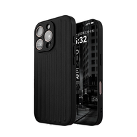 Étui en cuir PU personnalisé avec design ondulé et support magnétique pour iPhone 16 Pro Max, protection anti-traces de doigts de l'objectif, antichoc 360°, personnalisable