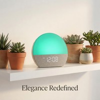 Réveil numérique analogique intelligent de bureau de première qualité avec lumière de réveil au lever du soleil et machine à bruit blanc pour le sommeil des bébés