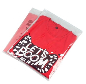 Wholesale transparent zip lock plastic zipper bag Printing logo clothing custom packaging frosted packing bags