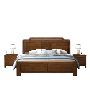Set di camere da letto con struttura in legno lenzuola per materassi mobili moderno di lusso trapunta Set di lusso in legno massello Queen California letto matrimoniale