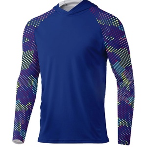 OEM Men's UPF50+ Camo Fishing Shirt Long Sleeve Quick Dry Breathable Sports Hoodie With Mask Plus Size for Adults - Product Image 2