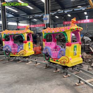 รถไฟเด็กเล่นในร่ม โครงสร้างเหล็ก ได้รับการรับรองมาตรฐาน CE รองรับน้ำหนักได้มากกว่า 500 กก. เหมาะสำหรับห้างสรรพสินค้าและสวนสนุก - Product Image 5