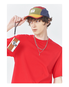 Factory Source 220g <b>Combed</b> Compact Cotton Short-Sleeve Blank T-Shirt for Men Women Siro Spinning Collar Direct Source for Better - Product Image 2