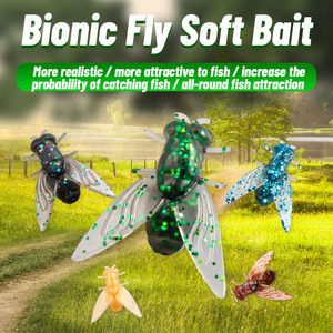 Señuelo de pesca, cebo blando, insecto biomimético, cebo artificial con atrayente de peces para pesca en arroyo, lubina - Product Image 2