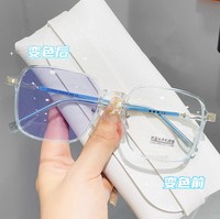 2055-1 Lunettes rondes photochromiques à monture en acétate transparent pour hommes et femmes Lunettes de lecture anti-rayons bleus