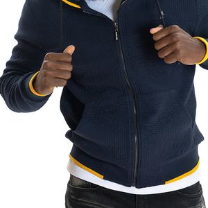 เสื้อฮู้ดดี้และเสื้อสเวตเชิ้ตผู้ชายแบบซิป  ผ้าถักวาฟเฟิล  ออกแบบโลโก้ได้ตามต้องการ  คุณภาพสูง  ผ้าโพลีเอสเตอร์ผสมสแปนเด็กซ์  ไม่หดตัว  แบบเรียบ - Product Image 4