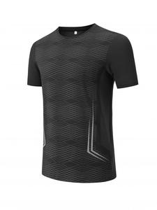 Pakaian Olahraga Pria Berkualitas Tinggi, Kaos Nilon Spandex Cepat Kering Ukuran Besar, Bahan Rajut untuk Lari dan Latihan - Product Image 6
