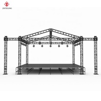 Sistema de Estructura Modular Cuadrada de Aluminio Resistente para Exhibición, Instalación Rápida, Construcción Soldada en Plata/Negro