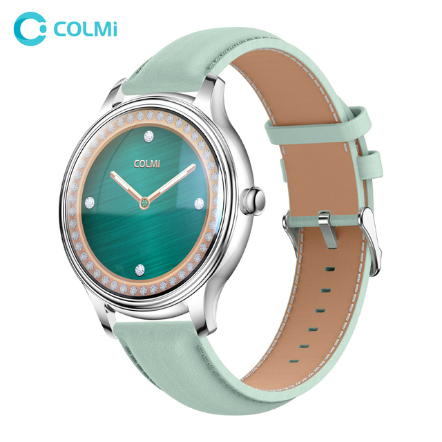 COLMI L28 Smart Watch for Women Answer Make Calls AMOLED Fitness Watch with Heart Rate Music Control IP68 Waterproof Rose Gold
