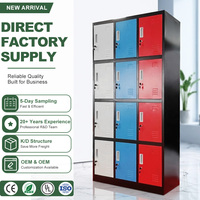 Casier en acier à 12 portes, casier métallique pour personnel, armoire de rangement avec serrure à clé pour salle de sport, école, commerce, rangement de vêtements