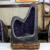 Géode d'améthyste naturelle en gros, grande pierre de cristal violette, spécimen minéral, décoration d'intérieur, cadeau pour collection