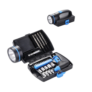 Portable 17PCS Hardware Tool <b>Set</b> Multifunctional with LED Flashlight Hand Tool <b>Set</b> for Promotion - Product Image 5