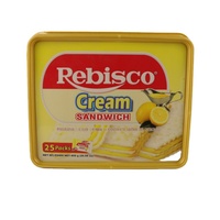 Grands pots à biscuits carrés de stockage 850G iml avec couvercles, boîtes en plastique réutilisables pour biscuits