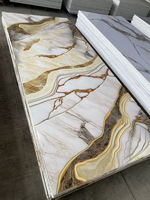 Panneau mural alternatif au marbre 1,22 x 2,44/2,90 m, épaisseur 3 mm, et feuille de marbre PVC avec revêtement UV haute brillance