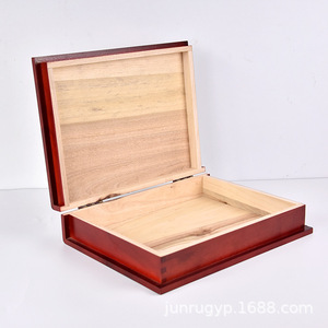 Caja genealógica de madera de alcanfor, caja de almacenamiento rectangular grabada para registros familiares, regalo artesanal de Shandong - Product Image 4