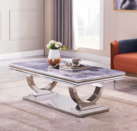 Meubles de salon de haute qualité au design moderne, tables basses au design italien en acier inoxydable