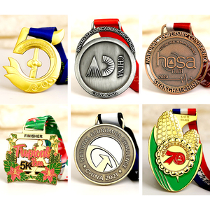 เหรียญรางวัลแบบกำหนดเอง (พร้อมริบบิ้น) โลโก้ส่วนตัว งานฝีมือเคลือบอ่อน งานกีฬา เหรียญรางวัลที่ระลึกสำหรับผู้เข้าร่วมกิจกรรม - Product Image 2