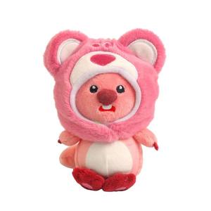 14 دلاية قطيفة بيفر ظريفة من الياقوت ، دلاية دب على الإنترنت ، دمى محشوة بالضغط على الحيوانات - Product Image 4