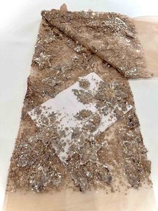Tessuto in Pizzo Francese <span class=keywords><strong>Bianco</strong></span> Africano con Paillettes Ecologico 5 Iarde per Abiti da Sposa - Product Image 4