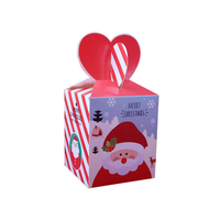 Boîte cadeau de Noël à couvercle supérieur en forme de cœur 3D, à assembler rapidement, pour fêtes, doublée d'éponge, en matériaux recyclés, avec gaufrage magnétique