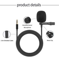 Micrófono Lavalier Portátil de Alta Calidad de 3.5mm, Manos Libres, Mini Micrófono de Audio, Radio para Auto, Estéreo, PC, Altavoces para Laptop, Modelo Universal