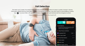 Pulseira Alerta Vida Médica para Senior com Alerta De Queda Botão De Pânico 2 Way Communication Fitness Tracker - Product Image 4