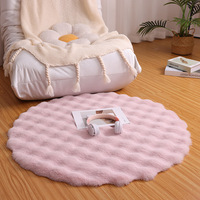Tapis moelleux antidérapant style crème, couleur unie, pour salon, canapé, table basse, bureau, décoration de la maison
