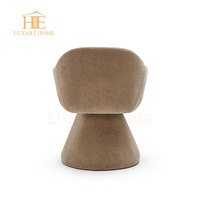 Nouveau design de chaise de salle à manger nordique ronde et pivotante chaise moderne rembourrée avec coussin en tissu de velours réglable