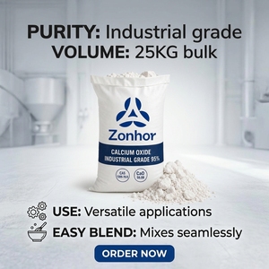 Oxyde de calcium (CaO) chaux vive 95% <span class=keywords><strong>pour</strong></span> le traitement des eaux usées, ajustement du pH, neutralisation, élimination du phosphore, poudre en morceaux, OEM - Product Image 1